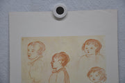 Renoir "Sketch of Four Heads" Heritage Publications Art Print Poster 10 x 13   - TvMovieCards.com