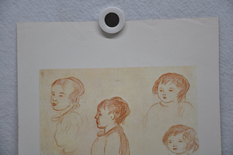 Renoir "Sketch of Four Heads" Heritage Publications Art Print Poster 10 x 13   - TvMovieCards.com