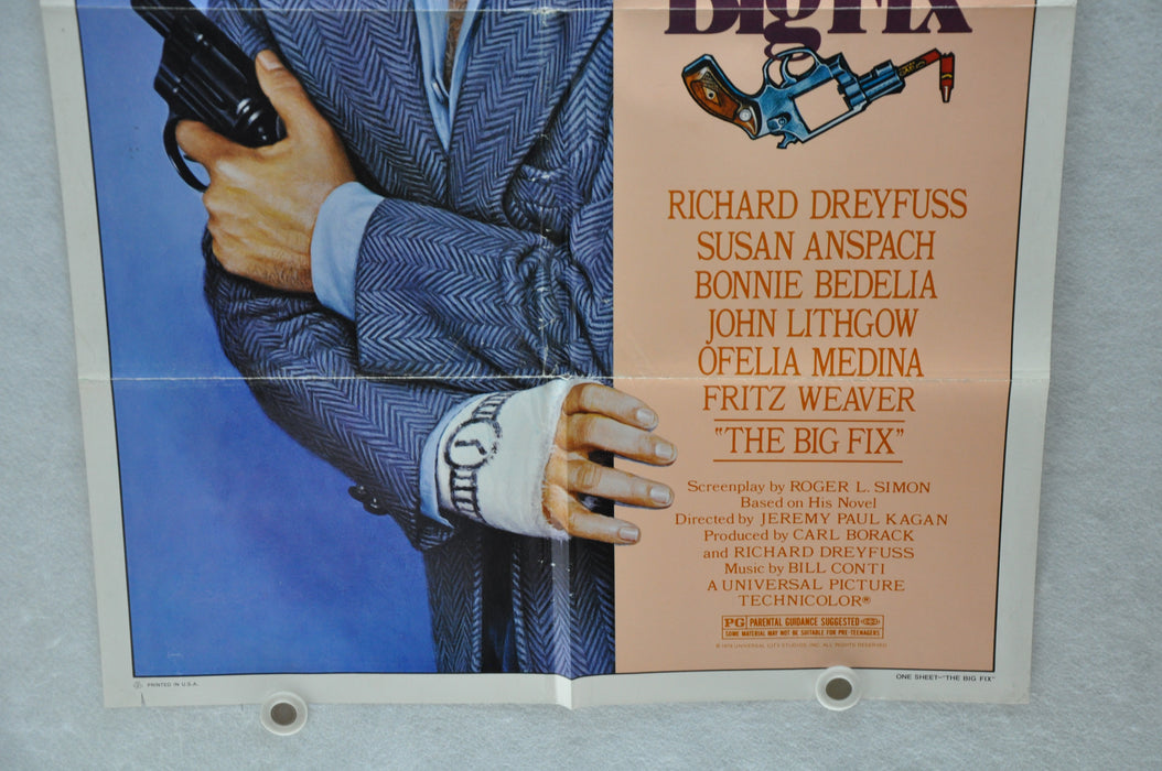 1978 The Big Fix Original 1SH Movie Poster 27 x 41 Richard Dreyfuss, Susan Anspa   - TvMovieCards.com