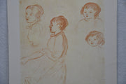 Renoir "Sketch of Four Heads" Heritage Publications Art Print Poster 10 x 13   - TvMovieCards.com