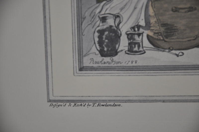T Rowlandson "Four o'clock in the Country" Lithograph Etching Print 16" x 18.5"   - TvMovieCards.com