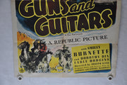 Guns and Guitars Original 1SH Movie Poster 27 x 41 Gene Autry Smiley Burnette   - TvMovieCards.com