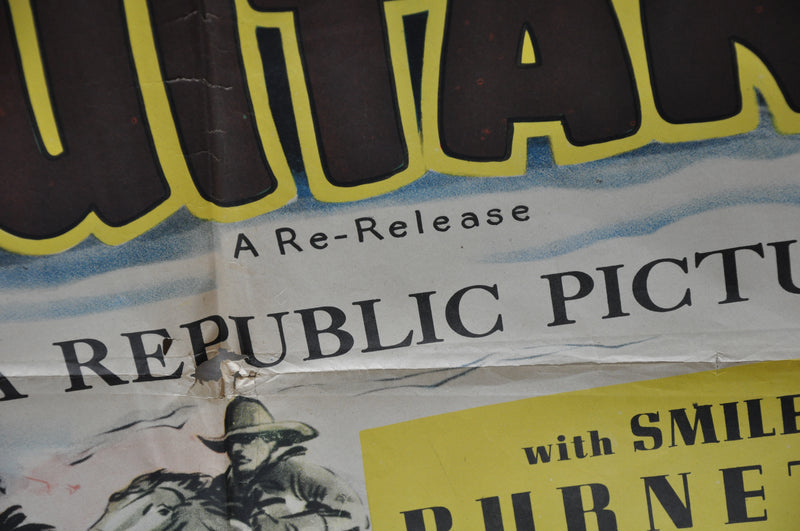 Guns and Guitars Original 1SH Movie Poster 27 x 41 Gene Autry Smiley Burnette   - TvMovieCards.com