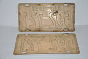 1953 Illinois License Plate Pair #592 721 Passenger Car Original Tag YOM Rat Rod   - TvMovieCards.com