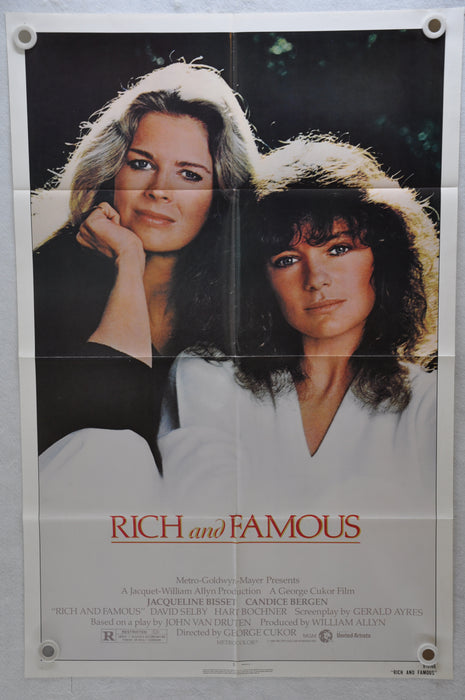 1981 Rich & Famous Original 1SH Movie Poster 27 x 41 Jacqueline Bisset, Candice   - TvMovieCards.com