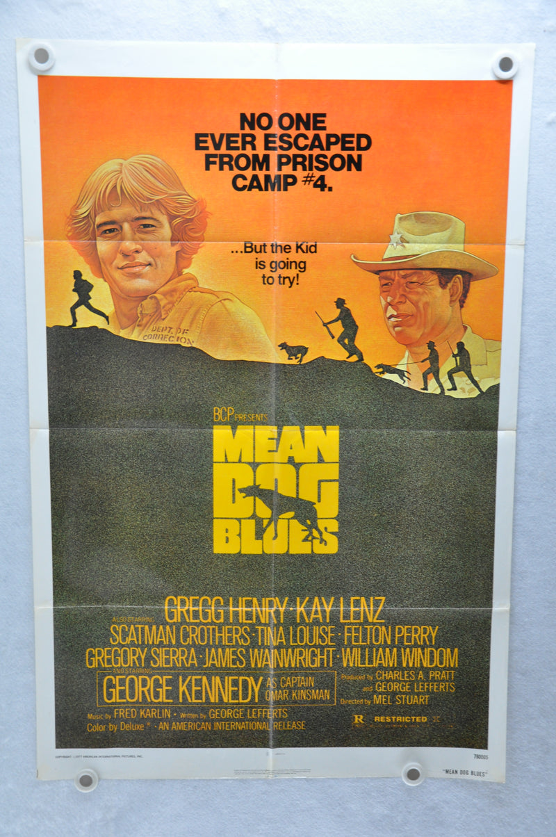 1978 Mean Dog Blues Original 1SH Movie Poster 27 x 41 Gregg Henry, Kay Lenz   - TvMovieCards.com