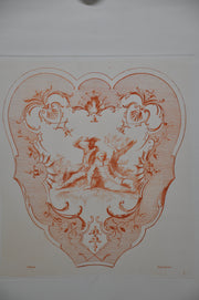 Auguste Pequegnot Etching After Antoine Watteau Plate 3 Lithograph Print 15 x 19   - TvMovieCards.com