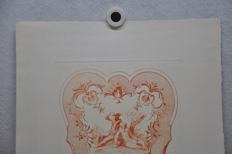 Auguste Pequegnot Etching After Antoine Watteau Plate 3 Lithograph Print 15 x 19   - TvMovieCards.com