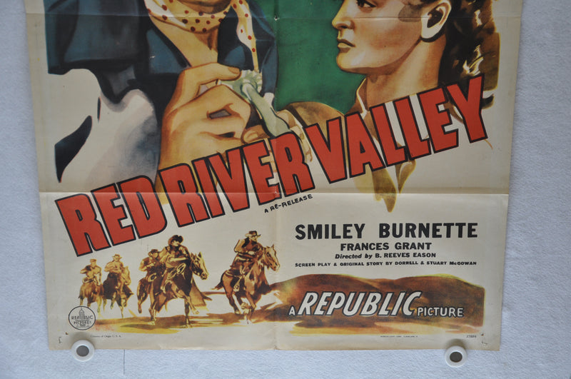 Red River Valley Original 1SH Movie Poster 27 x 41  Gene Autry, Smiley Burnette,   - TvMovieCards.com