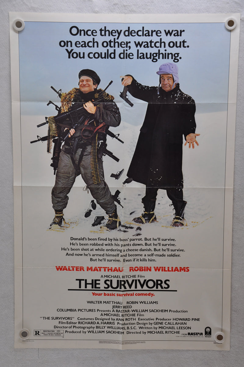 1983 The Survivors Original 1SH Movie Poster 27 x 41 Walter Matthau Jerry Reed   - TvMovieCards.com