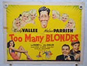 Too Many Blondes 1941 Original Half Sheet Movie Poster Rudy Vallee Helen Parrish   - TvMovieCards.com