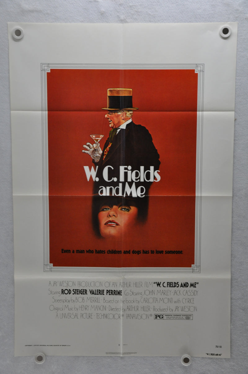 1976 W.C. Fields and Me Original 1SH Movie Poster 27 x 41 Rod Steiger Perrine   - TvMovieCards.com