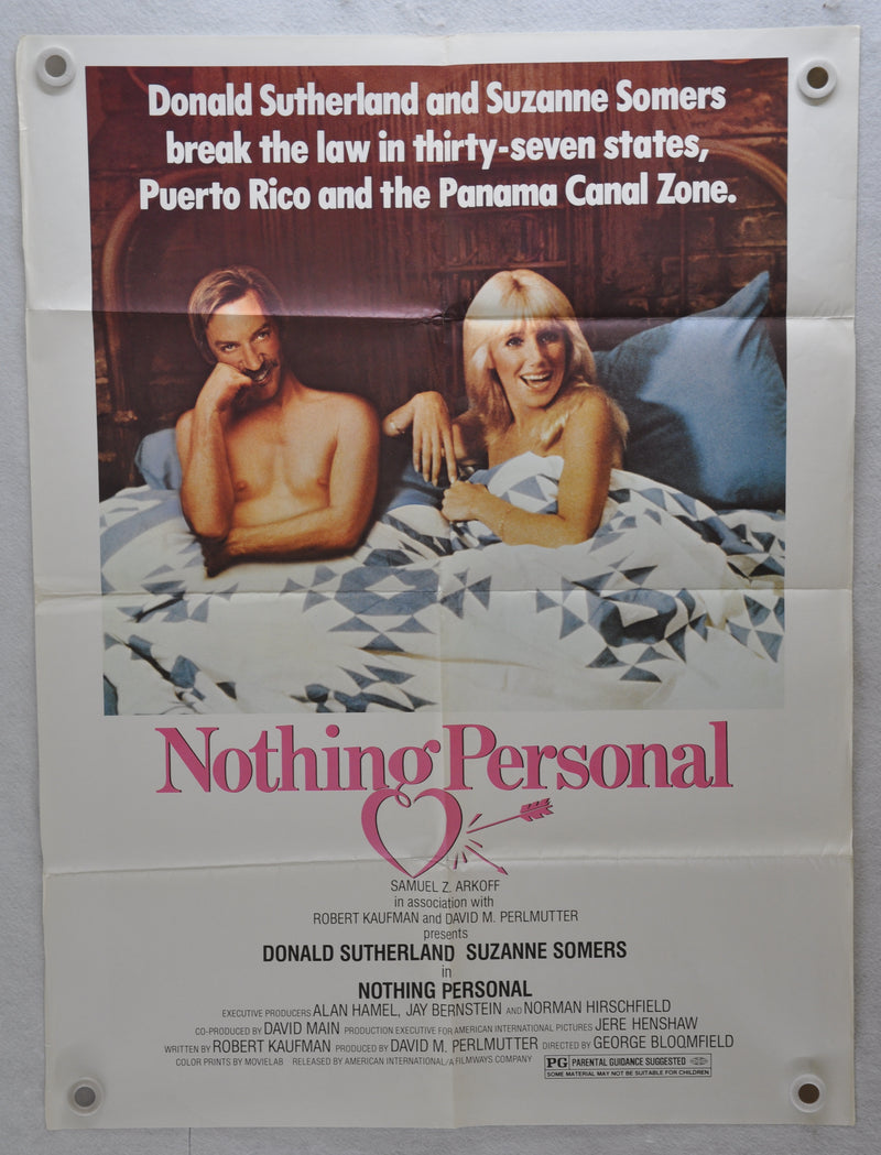1980 Nothing Personal Original 1SH Movie Poster 27 x 41 Donald Sutherland, Suzan   - TvMovieCards.com