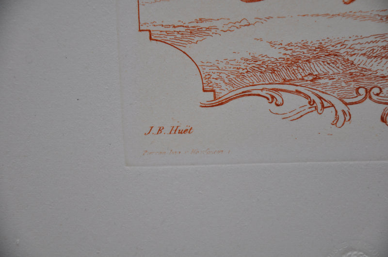 Auguste Pequegnot Etching After J.B Huet Plate 125 Lithograph Print 11 x 15   - TvMovieCards.com