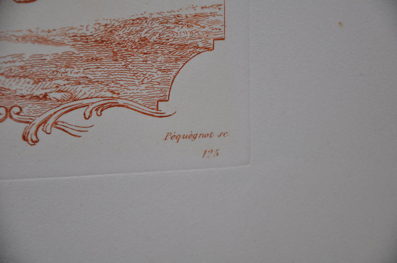 Auguste Pequegnot Etching After J.B Huet Plate 125 Lithograph Print 11 x 15   - TvMovieCards.com