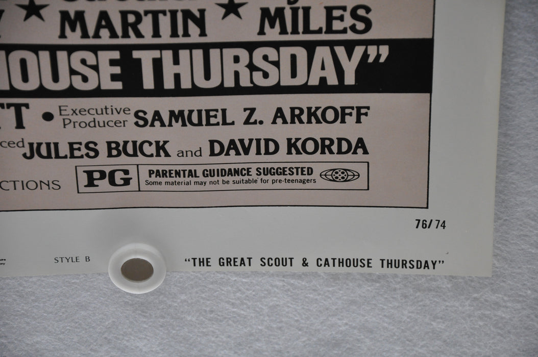 1976 The Great Scout & Cathouse Thursday Original 1SH Movie Poster 27 x 41   - TvMovieCards.com