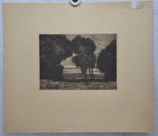 Otto Gampert Unsigned Landscape Etching Lithograph Print 15 x 18   - TvMovieCards.com
