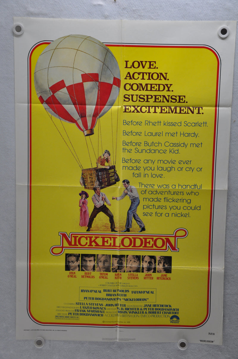 1976 Nickelodeon Original 1SH Movie Poster 27 x 41 Ryan O'Neal, Burt Reynolds   - TvMovieCards.com