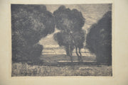 Otto Gampert Unsigned Landscape Etching Lithograph Print 15 x 18   - TvMovieCards.com