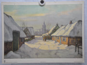 Noordijk Serie 6 Nr 1 Dutch Winter City Art Print Poster 13 x 17   - TvMovieCards.com