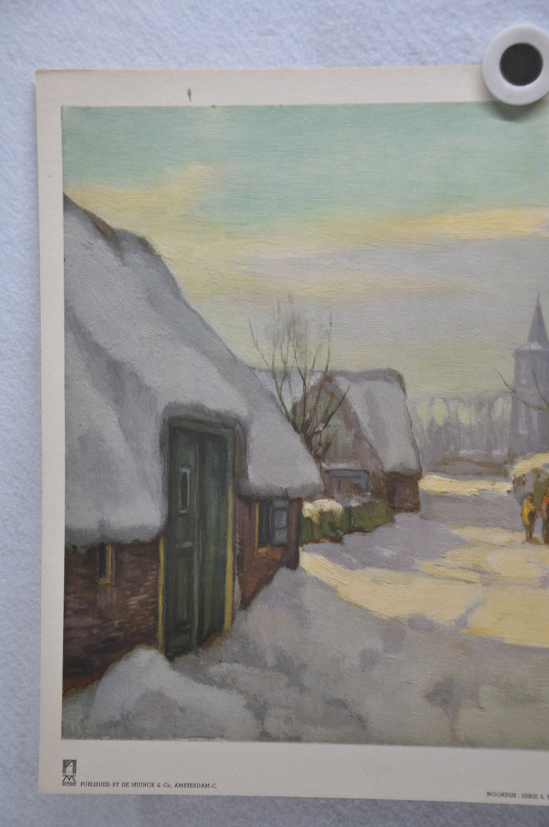 Noordijk Serie 6 Nr 1 Dutch Winter City Art Print Poster 13 x 17   - TvMovieCards.com
