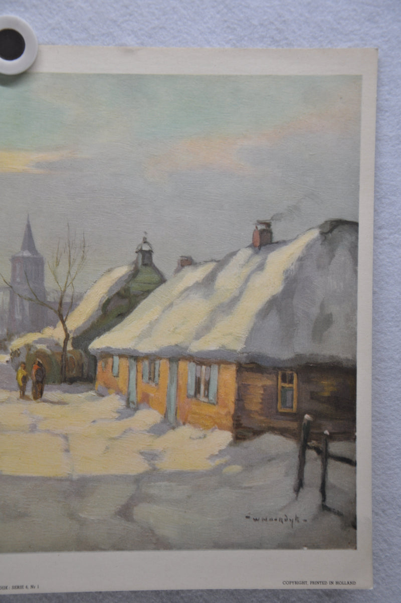 Noordijk Serie 6 Nr 1 Dutch Winter City Art Print Poster 13 x 17   - TvMovieCards.com