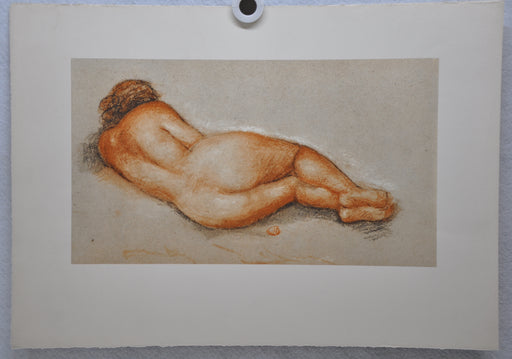 Aristide Maillol "Nu De Dos - Resting Nude" Lithograph Art Print 14 x 20   - TvMovieCards.com