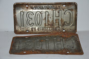 1970 Illinois License Plate Pair #CH 1031 Passenger Car Original Tag YOM Rat Rod   - TvMovieCards.com