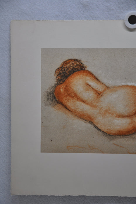 Aristide Maillol "Nu De Dos - Resting Nude" Lithograph Art Print 14 x 20   - TvMovieCards.com
