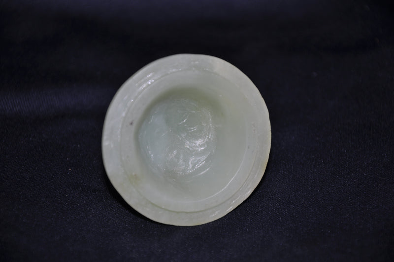 Antique Chinese Green Jade Carved Dragon Ink Well - Dog Mini Vase Perfume   - TvMovieCards.com