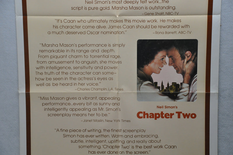 1979 Neil Simon's Chapter Two Original 1SH Movie Poster 27 x 41 James Caan, Mars   - TvMovieCards.com