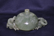 Antique Chinese Green Jade Carved Dragon Ink Well - Dog Mini Vase Perfume   - TvMovieCards.com
