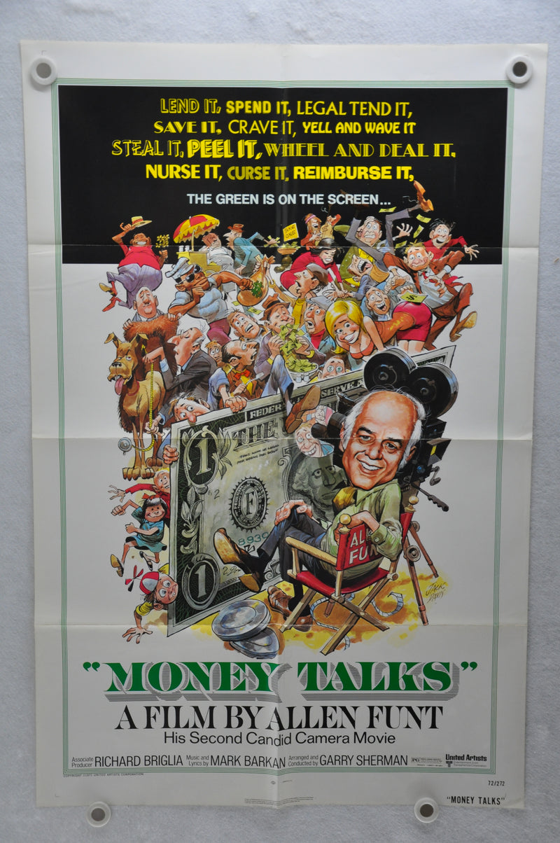 1972 Money Talks Original 1SH Movie Poster 27 x 41 Muhammad Ali, David McHarris,   - TvMovieCards.com