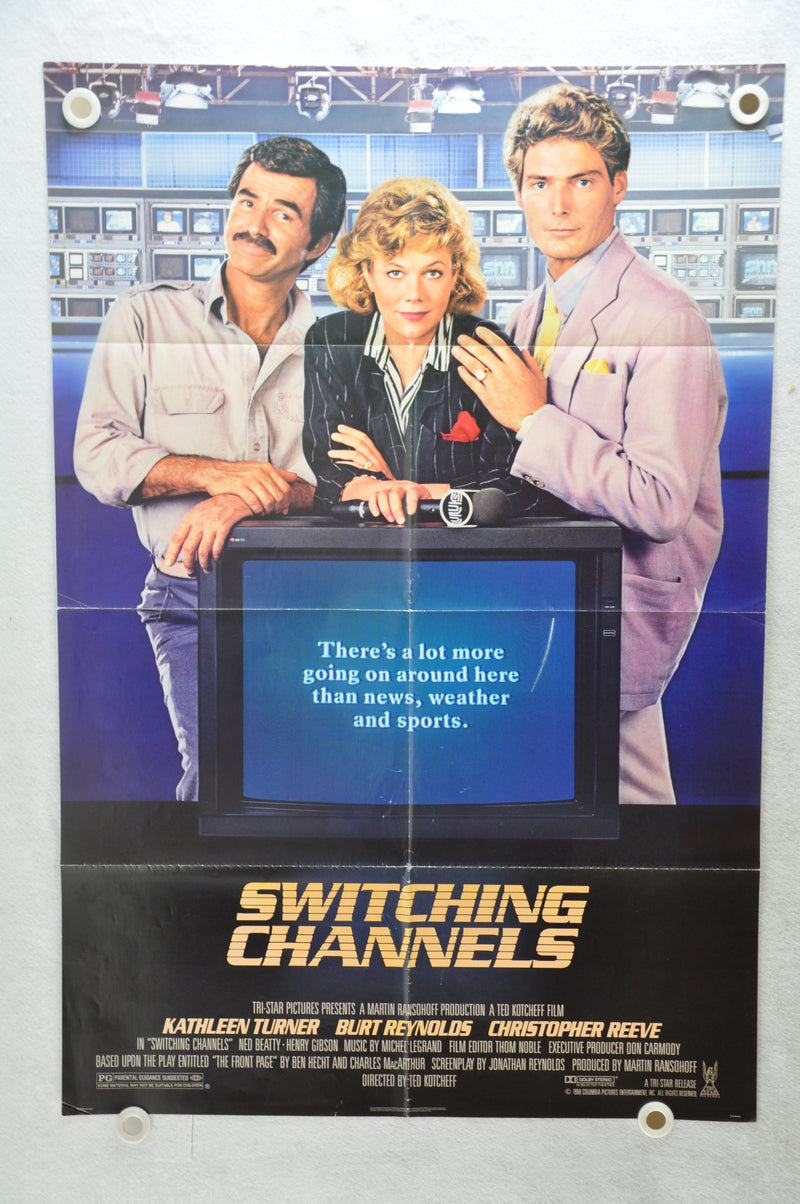 1988 Switching Channels Original 1SH Movie Poster 27 x 41 Kathleen Turner   - TvMovieCards.com