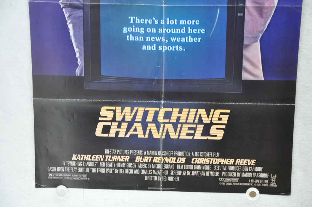 1988 Switching Channels Original 1SH Movie Poster 27 x 41 Kathleen Turner   - TvMovieCards.com