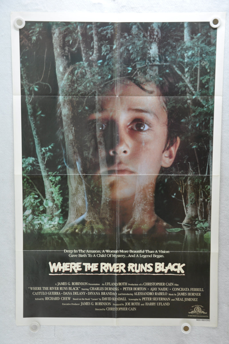 1986 Where the River Runs Black Original 1SH Movie Poster 27 x41 Charles Durning   - TvMovieCards.com