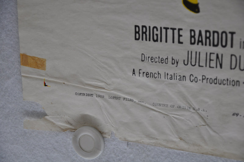 1959 A Woman Like Satan Original 1SH Movie Poster Brigitte Bardot Antonio Vilar   - TvMovieCards.com