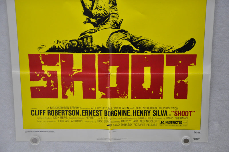 1976 Shoot Original 1SH Movie Poster 27 x 41 Cliff Robertson, Ernest Borgnine   - TvMovieCards.com