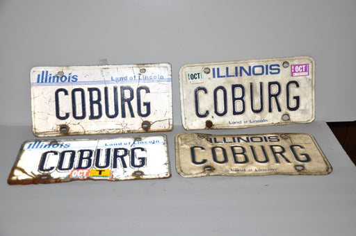 1979/1985 Illinois License Plate Vanity Pair #COBURG Passenger Tag YOM Rat Rod   - TvMovieCards.com