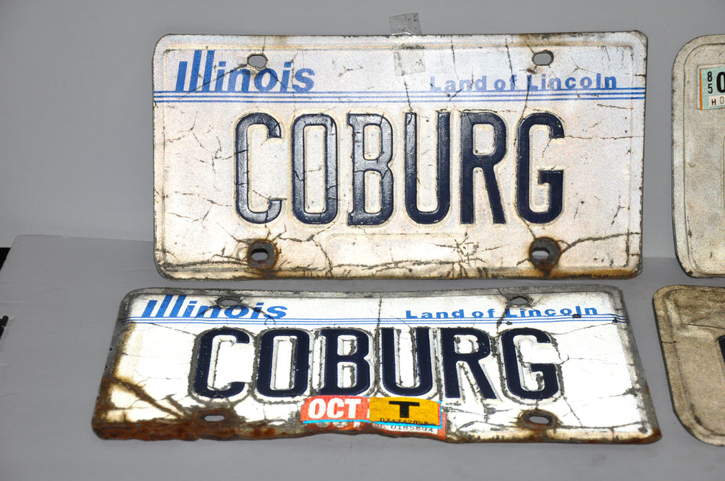 1979/1985 Illinois License Plate Vanity Pair #COBURG Passenger Tag YOM Rat Rod   - TvMovieCards.com