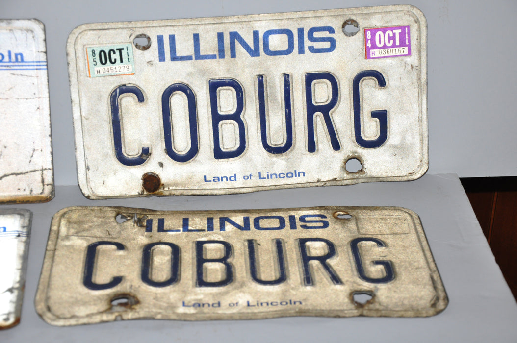 1979/1985 Illinois License Plate Vanity Pair #COBURG Passenger Tag YOM Rat Rod   - TvMovieCards.com