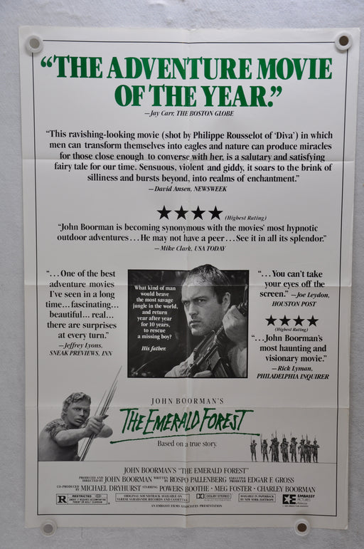 1985 The Emerald Forest Original 1SH Movie Poster 27x41 Powers Boothe Meg Foster   - TvMovieCards.com