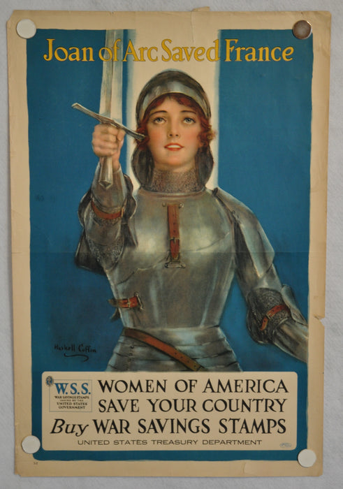 World War I "Joan of Arc Saved France" Propaganda War Poster (20" X 30")   - TvMovieCards.com
