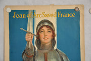 World War I "Joan of Arc Saved France" Propaganda War Poster (20" X 30")   - TvMovieCards.com