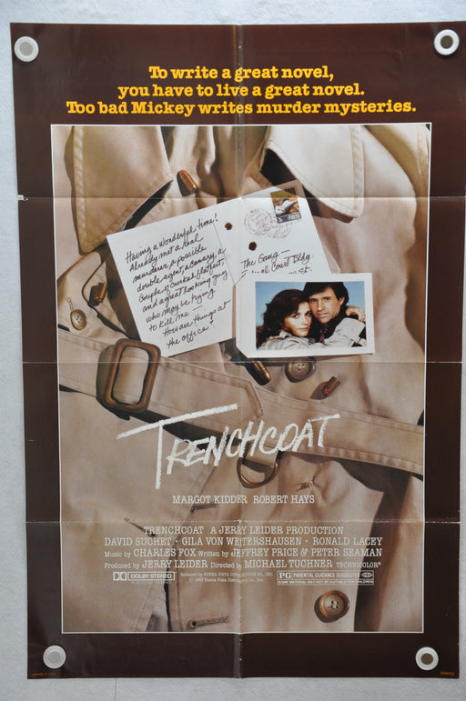 1983 Trenchcoat Original 1SH Movie Poster 27 x 41 Margot Kidder Robert Hays   - TvMovieCards.com