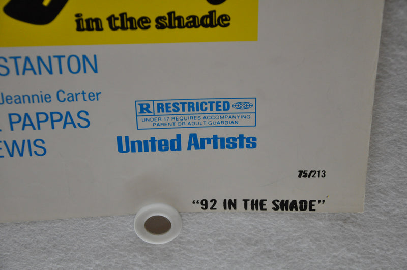 1975 92 in the Shade Original 1SH Movie Poster 27 x 41 Peter Fonda, Warren Oates   - TvMovieCards.com