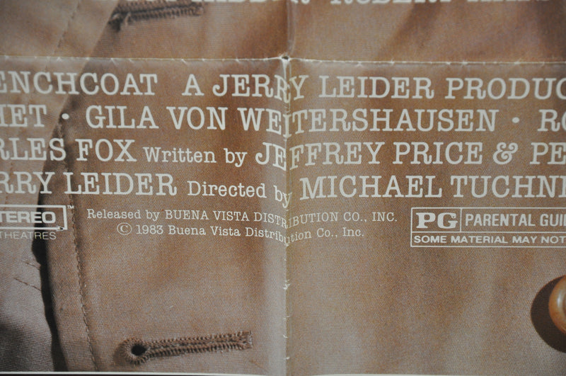 1983 Trenchcoat Original 1SH Movie Poster 27 x 41 Margot Kidder Robert Hays   - TvMovieCards.com