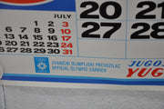 Yugoslavia Airlines Olympics Travel Poster JAT June 1983 Calendar 26" x 38"   - TvMovieCards.com
