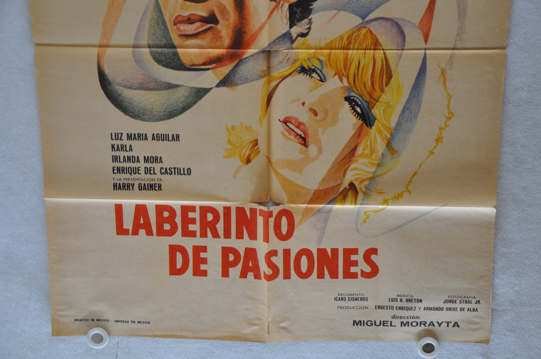 1975 Laberinto de Pasiones Original 1SH Movie Poster Enrique Álvarez Félix   - TvMovieCards.com