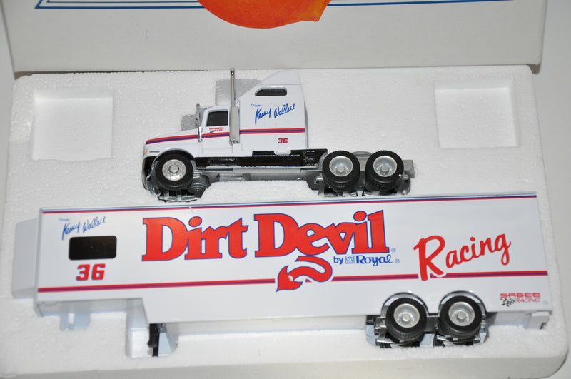 Peachstate Motor Sports Kenny Wallace #36 Dirt Devil Drop Bed Trailer Truck   - TvMovieCards.com